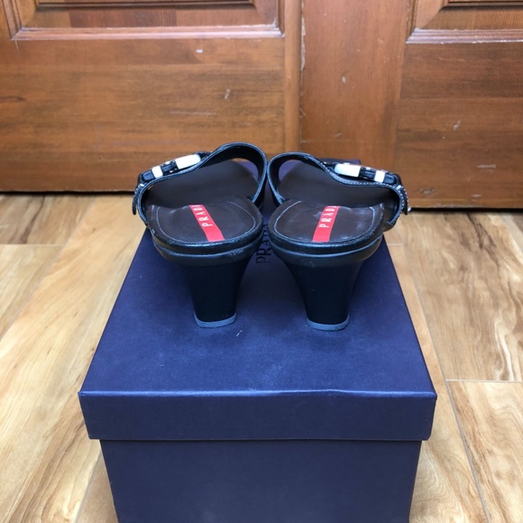 Prada Black Leather Mules - Picture 6 of 9